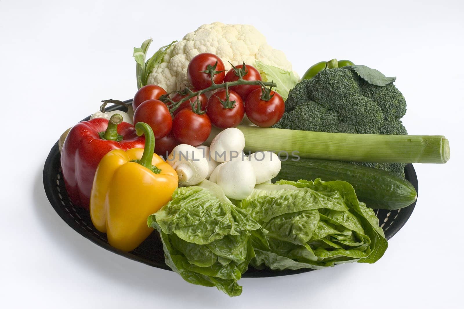 fresh vegetables isolated on a white background