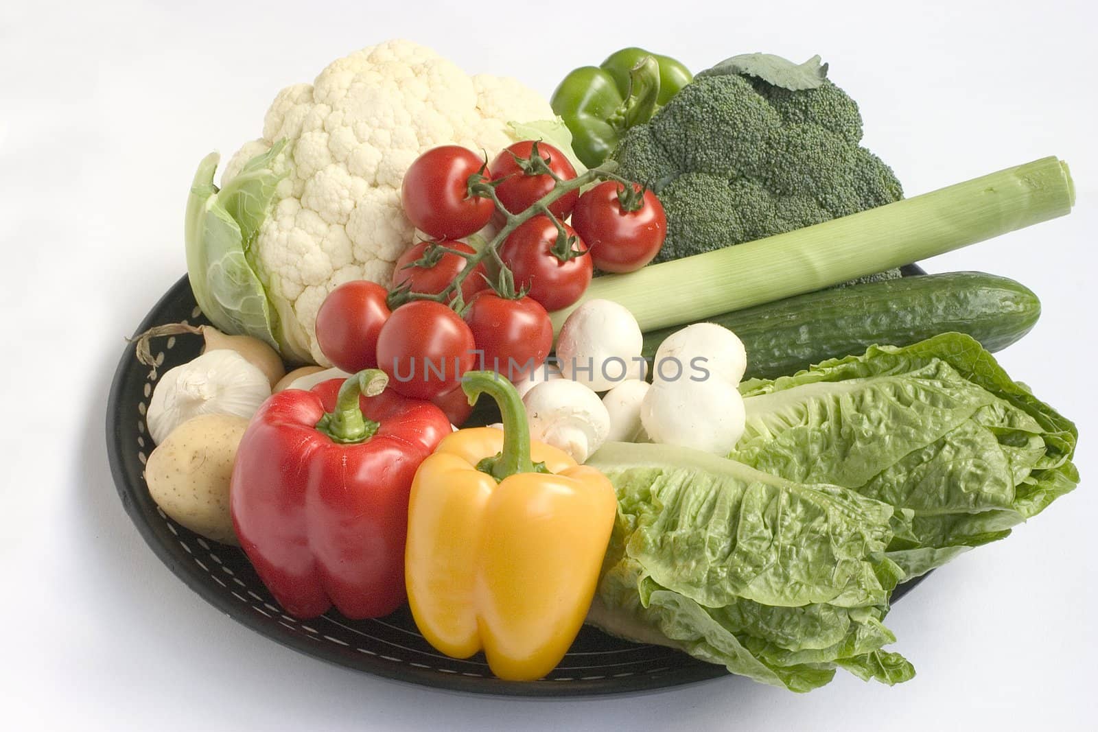 fresh vegetables isolated on a white background