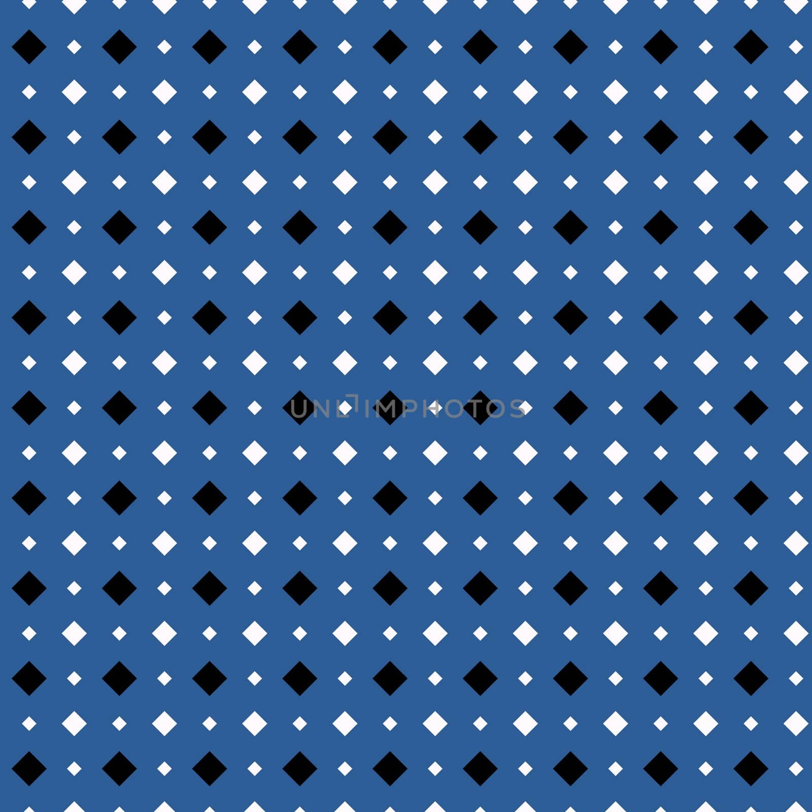 seamless texture with white and black checks on blue in folk style