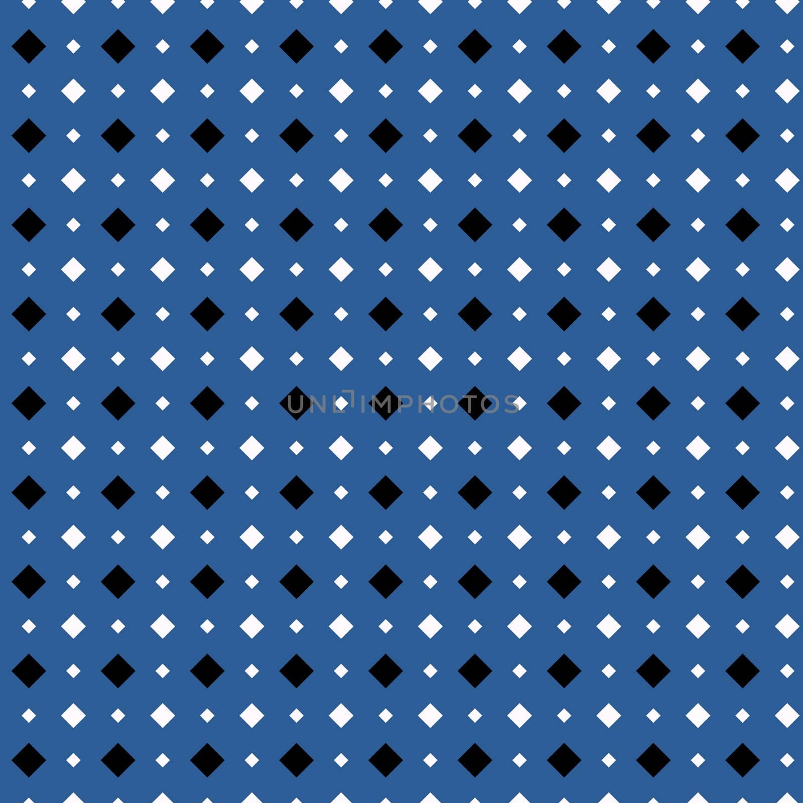 seamless texture with white and black checks on blue in folk style