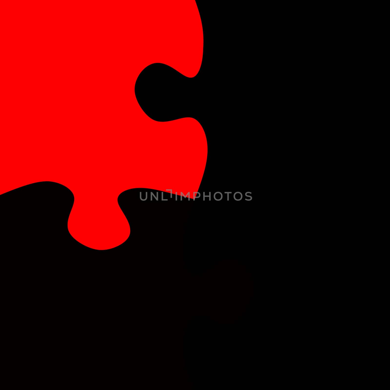 Red puzzle piece by weknow
