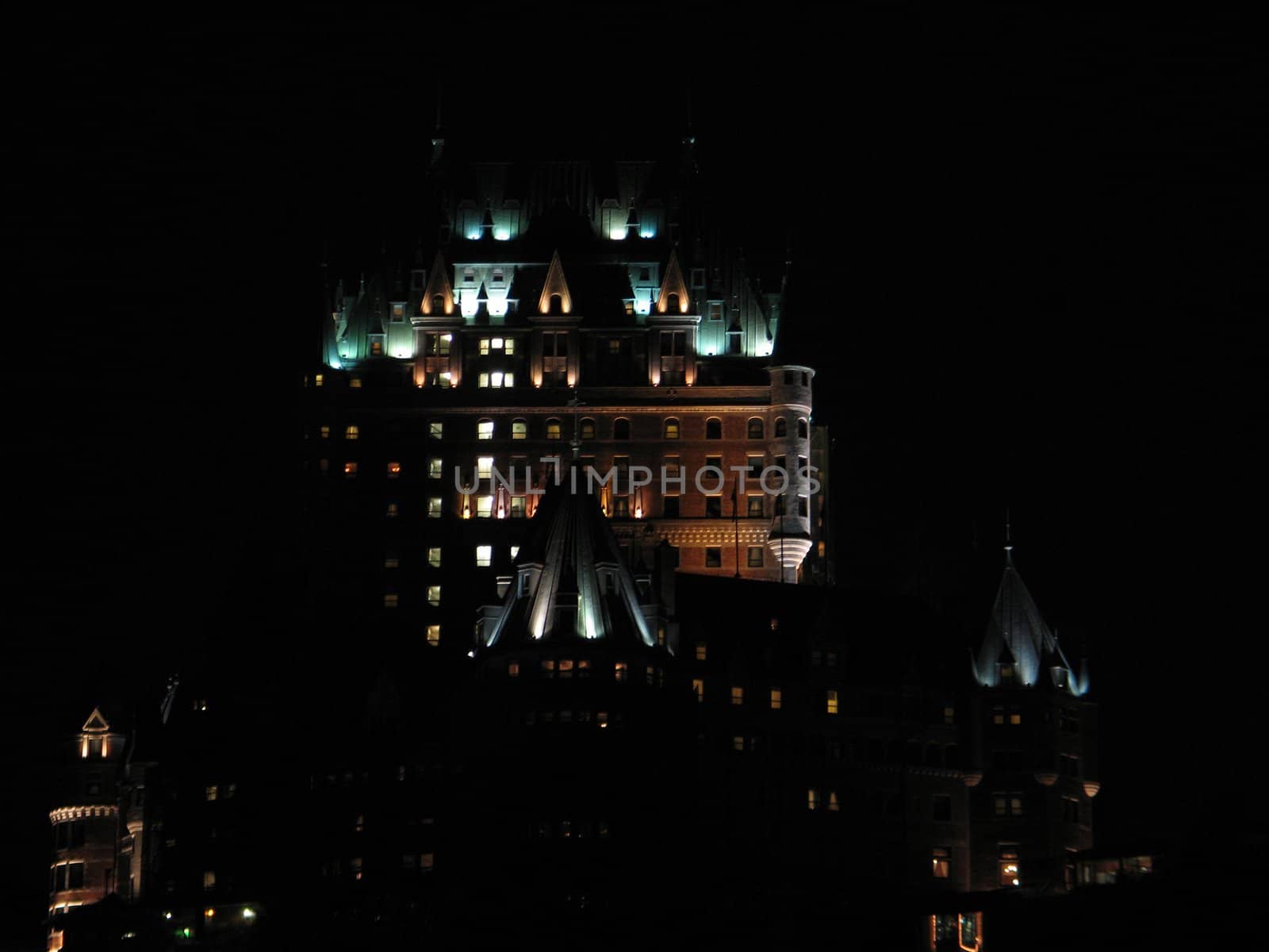 chateau frontenac, quebec, canada, at night by mmm