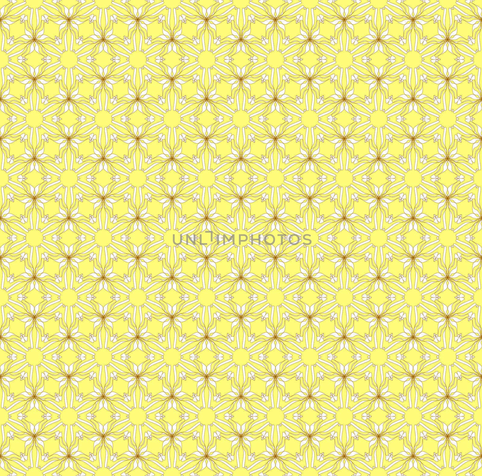 Seamless wallpaper pattern on the yellow background