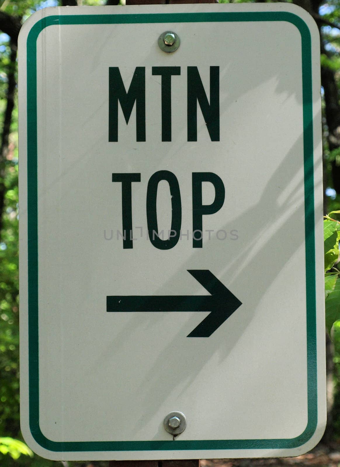 Mountain top sign by northwoodsphoto