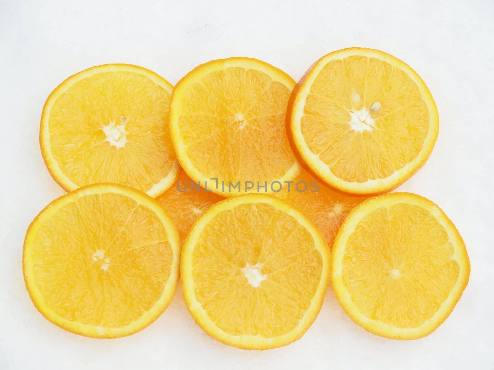 Orange on a snow       