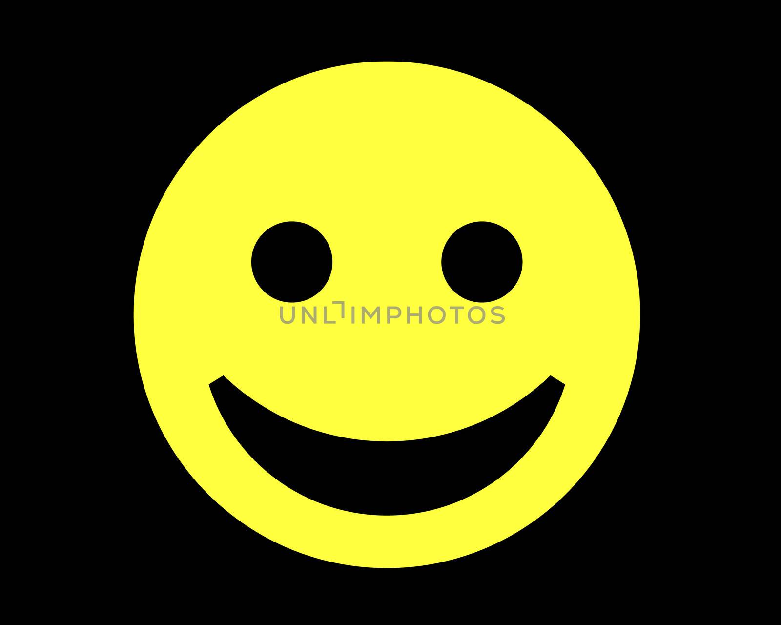 A simple but happy cartoon face, it would be suitable for happy concepts