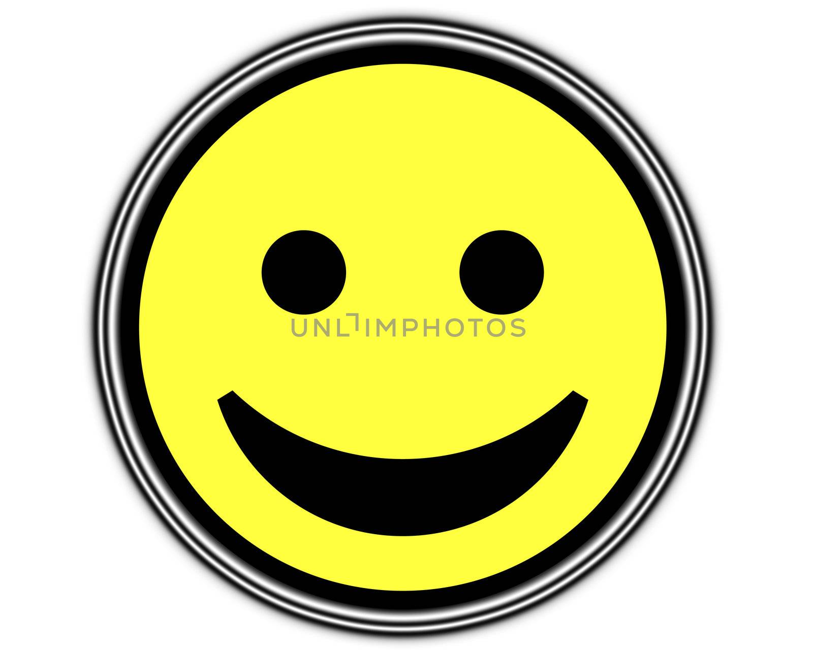 A simple but happy cartoon face, it would be suitable for happy concepts