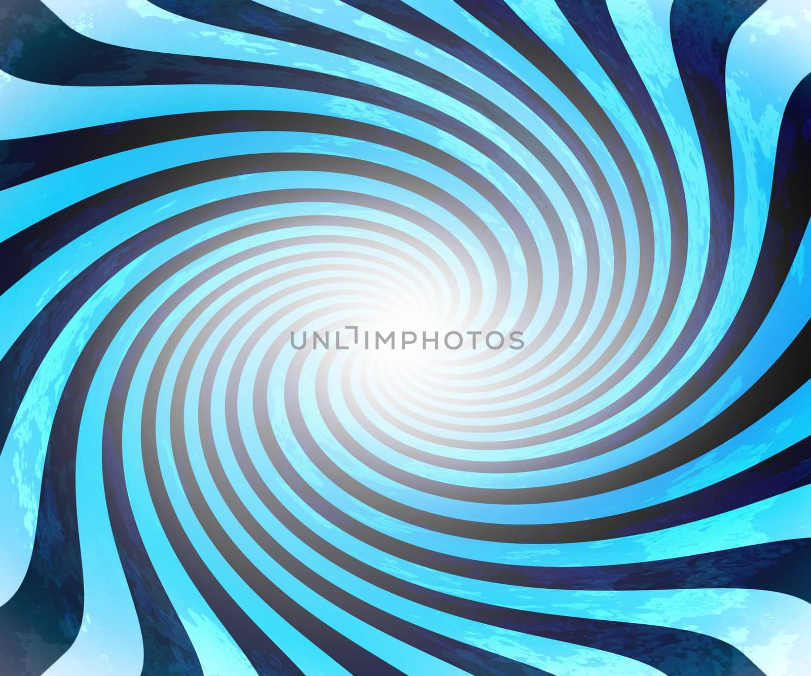 Twisted blue background with light at center