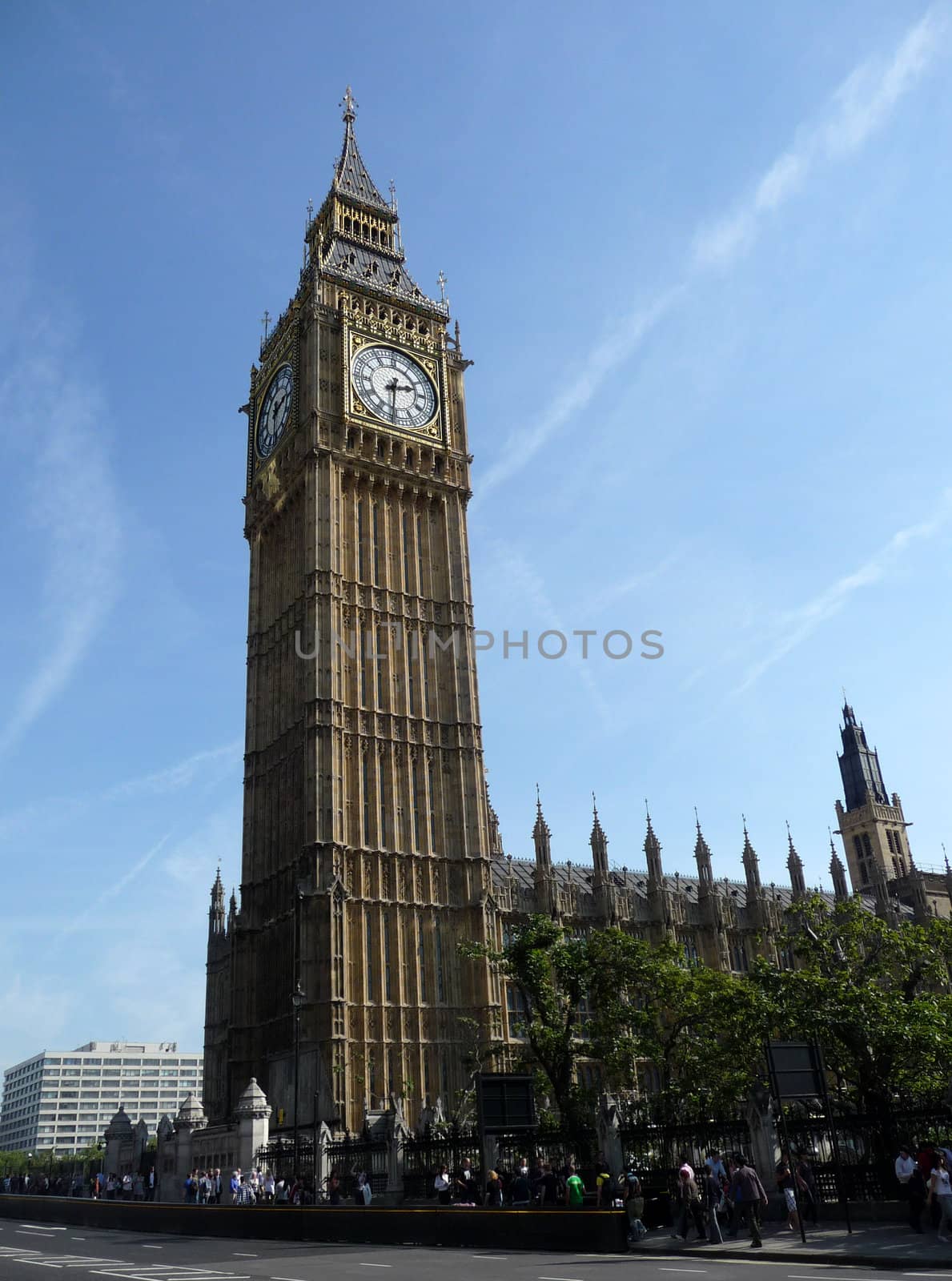 A view of the Houses of Parliament in London.