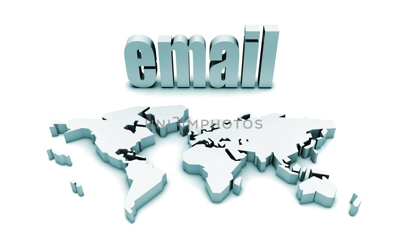 Email Corporate Concept in 3d Futuristic Art