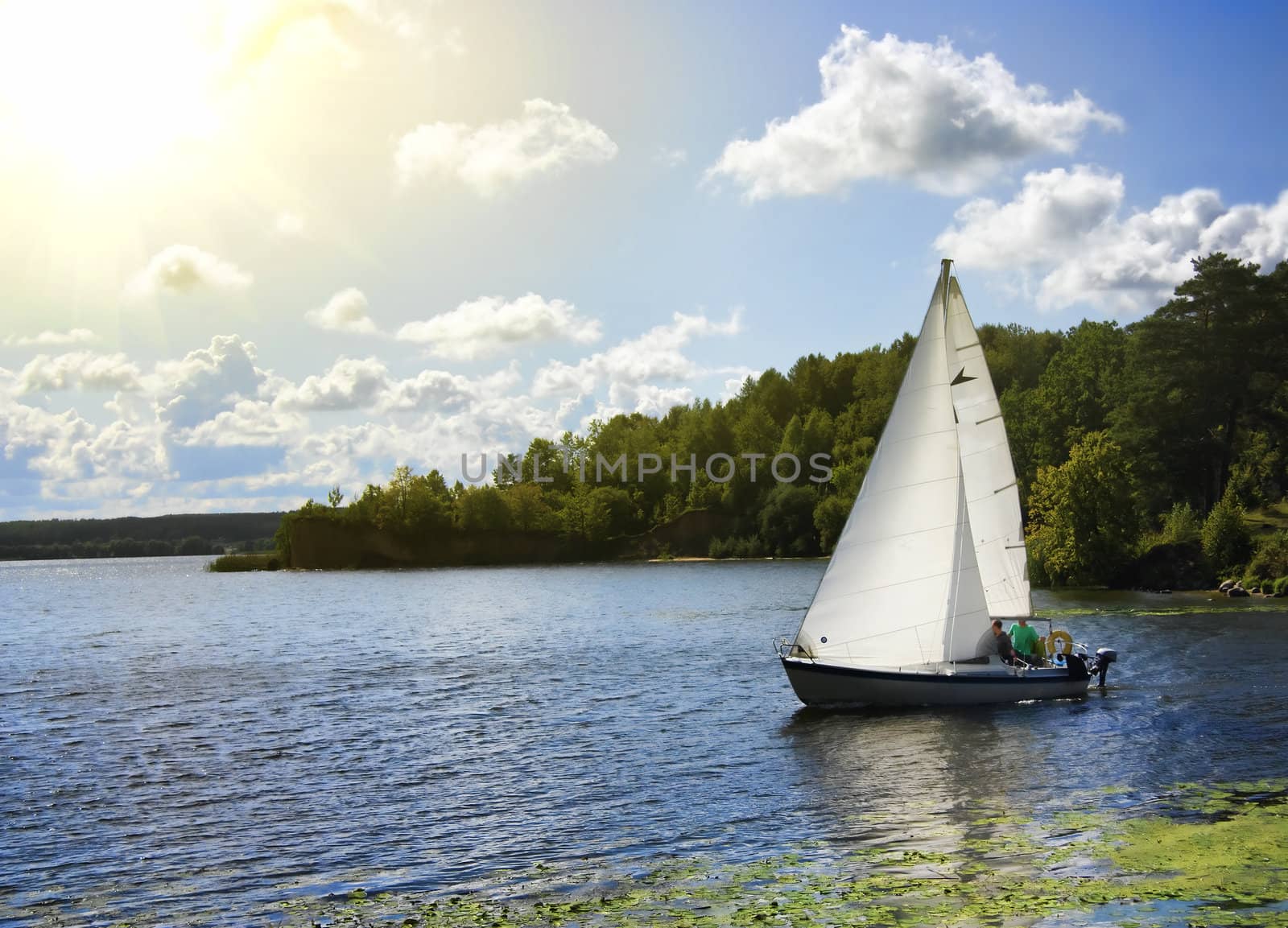 yacht on the lake