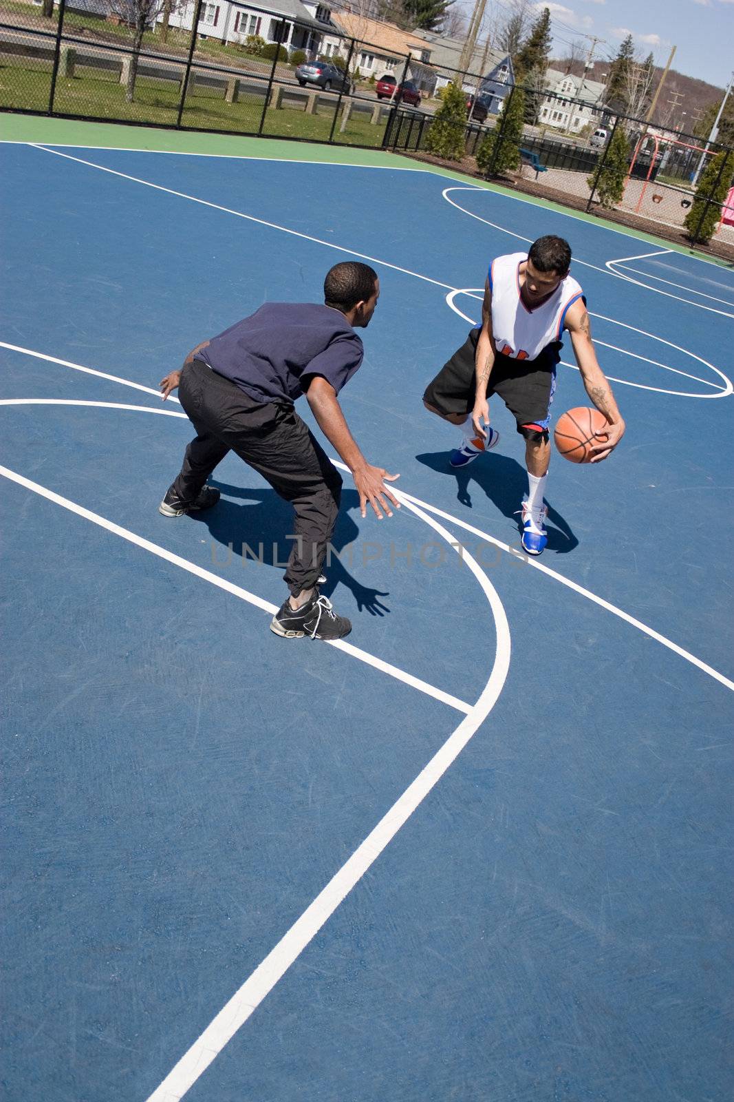 Guys Playing Basketball by graficallyminded