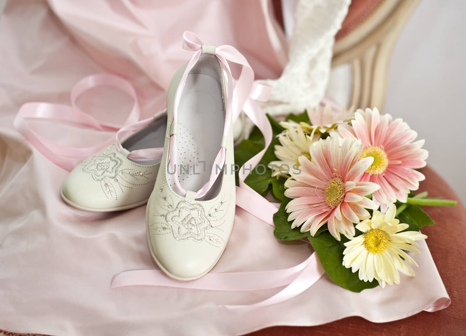 dress
 and shoes for the first communion