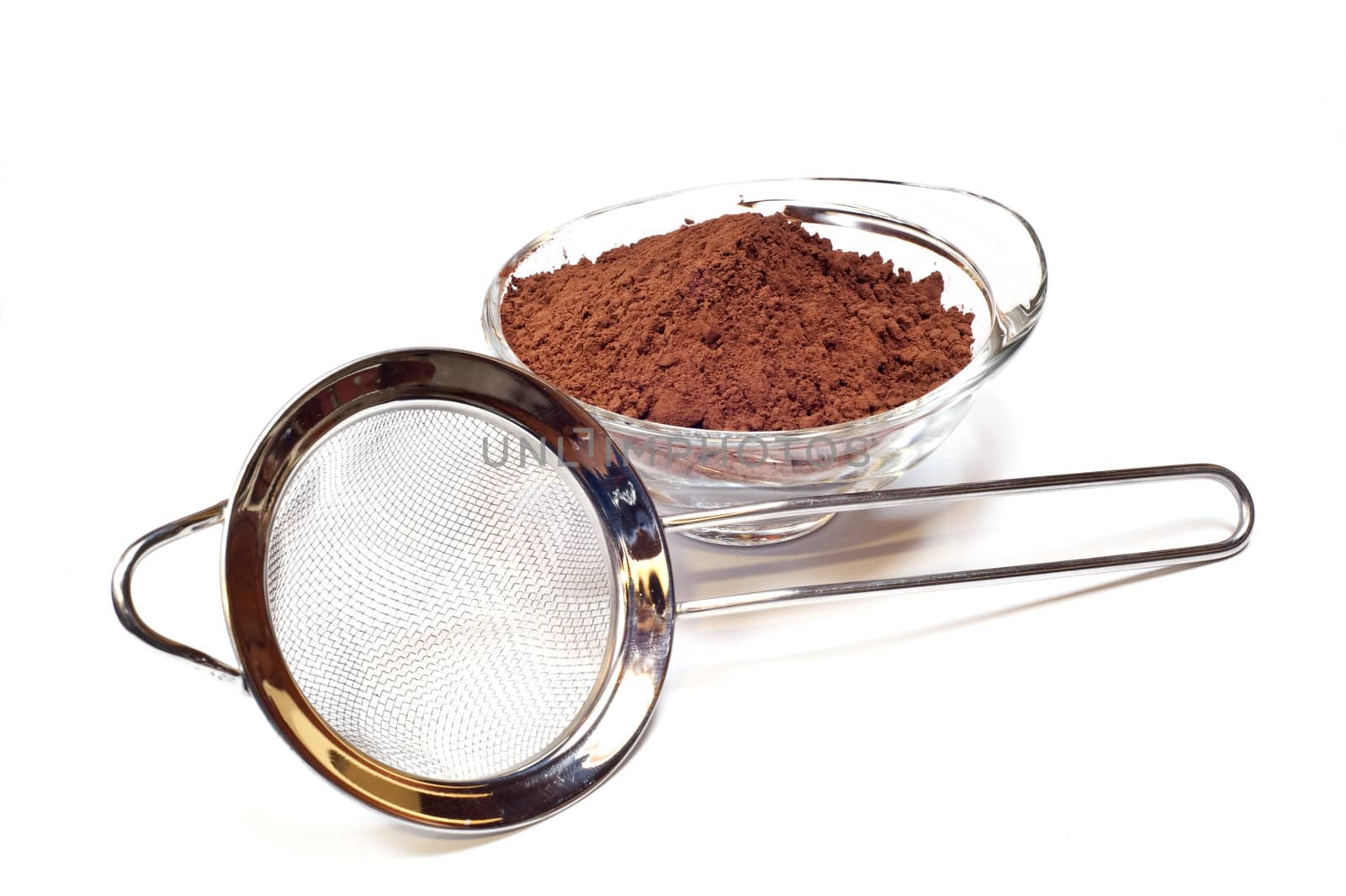 cocoa powder

on white background