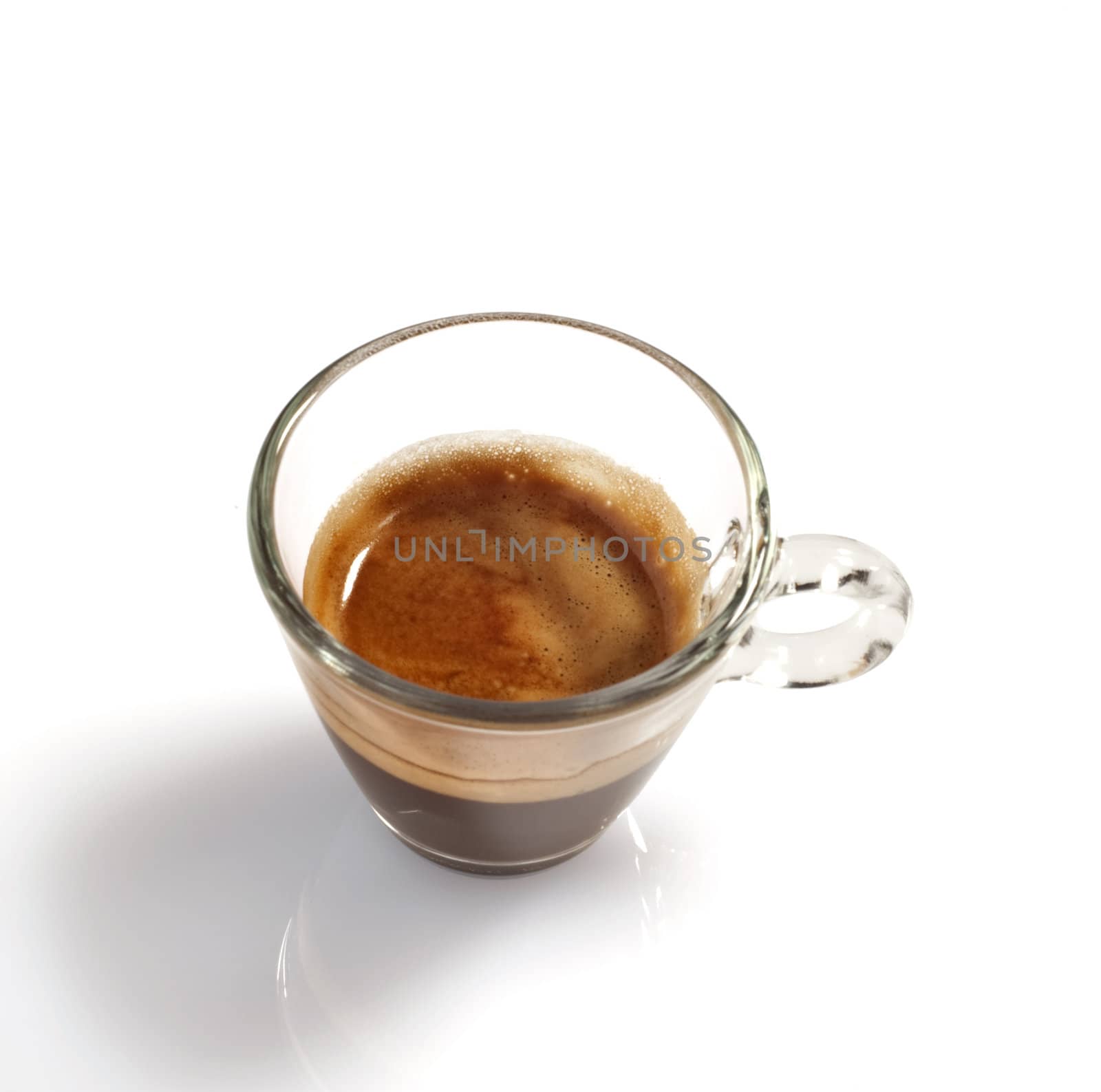 
a cup of coffee on white background
