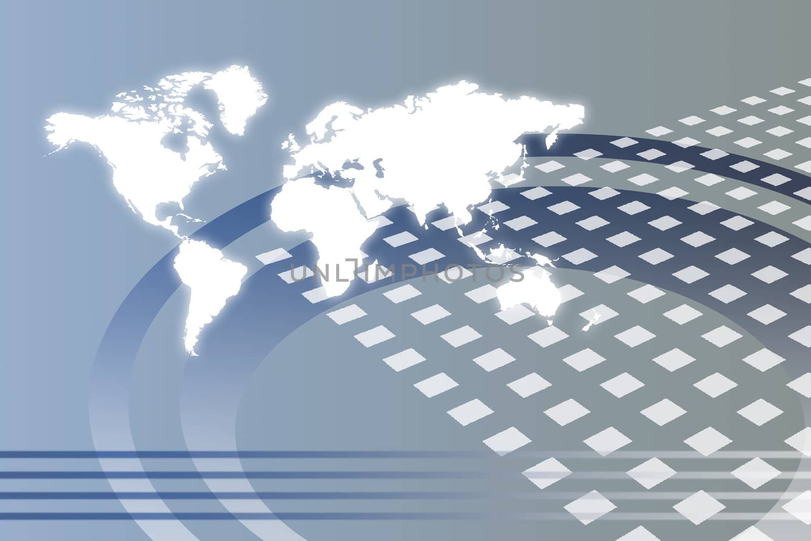 Corporate Worldwide Growth Abstract Background With Map