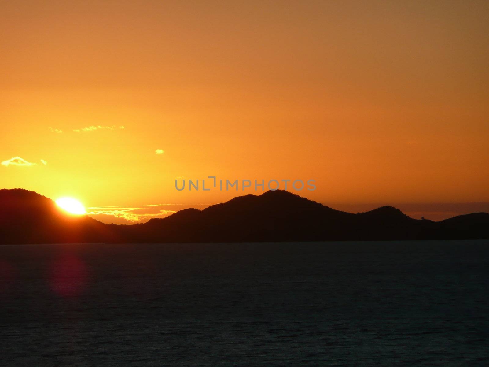 Incredible sunset on the coast of Tortola.