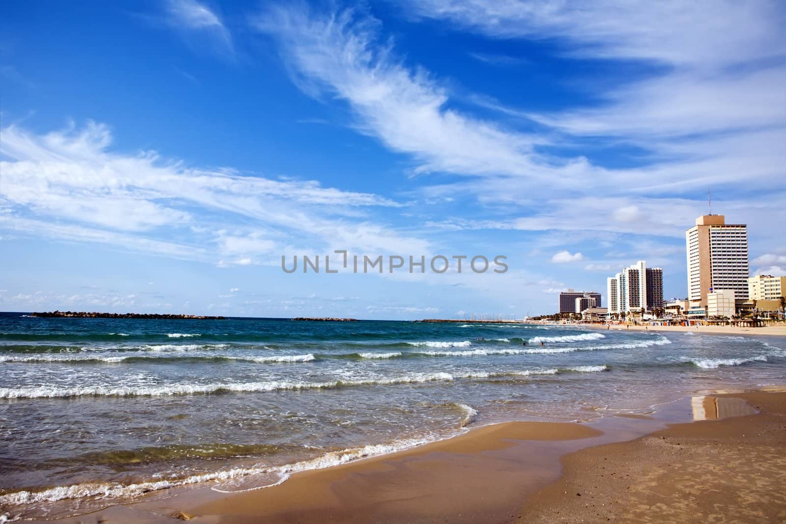 View of a Tel-Aviv beach, Israel
