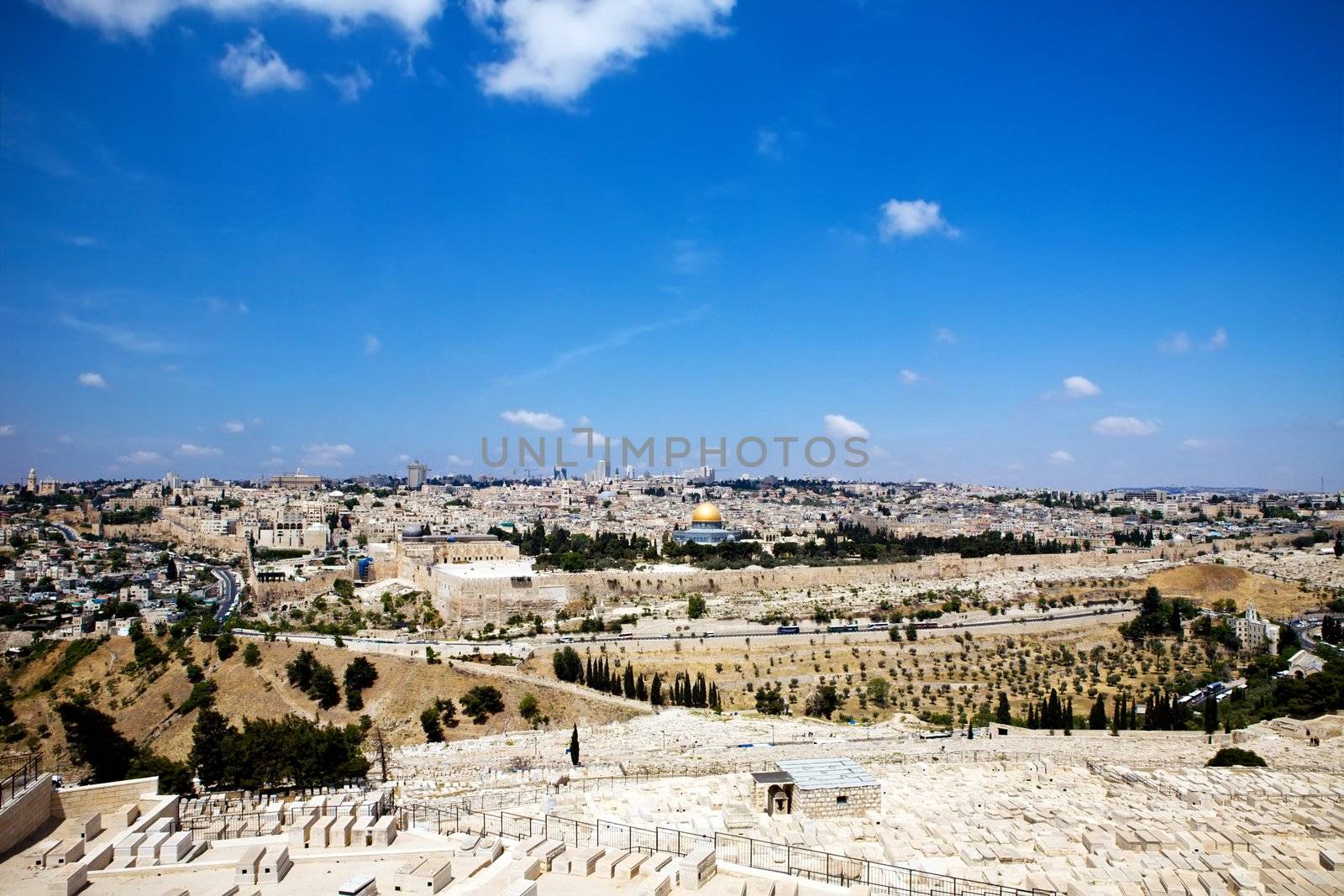 View of Jerusalem from Olive Mountain, Israel