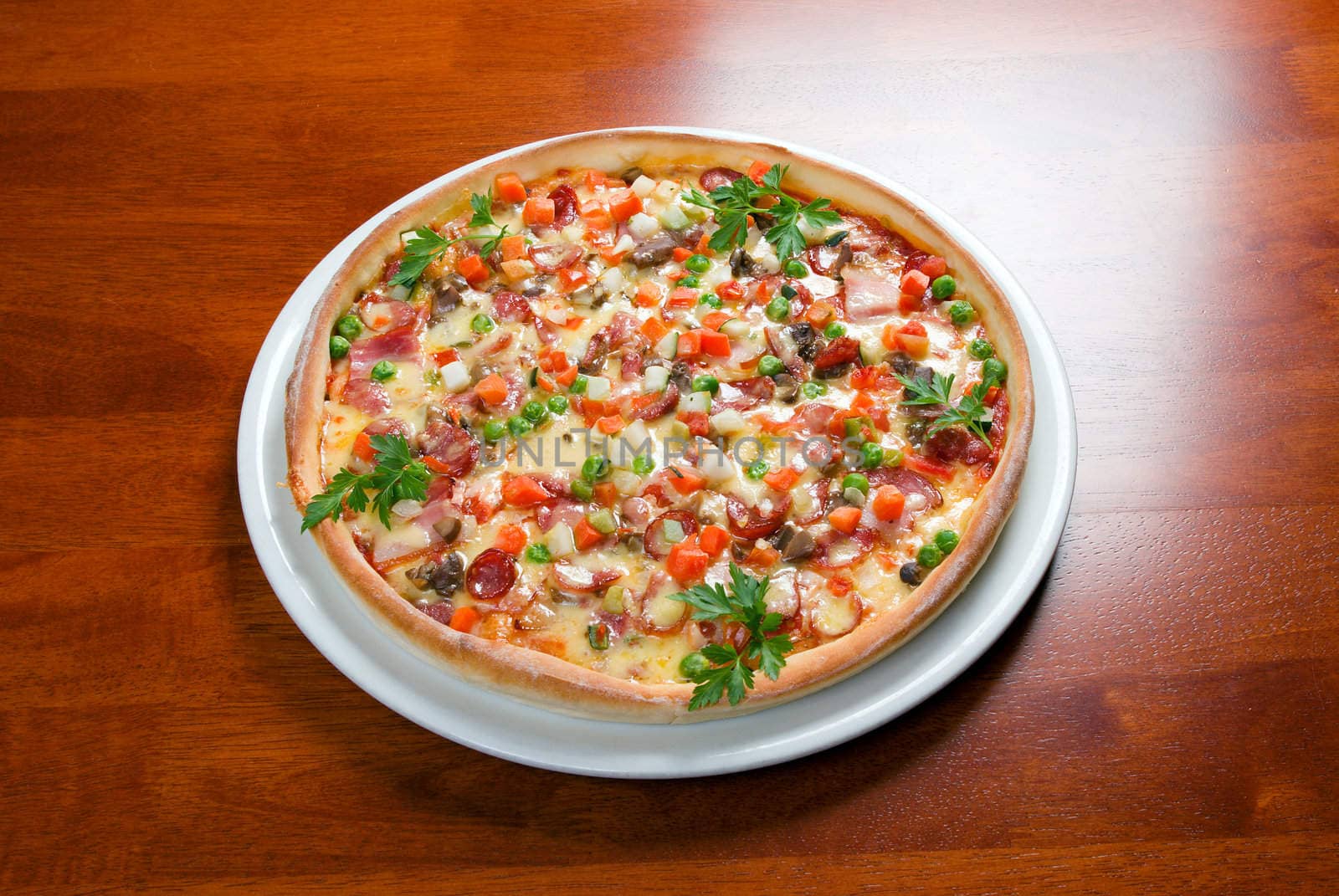 Fast food Pizza.Natural form foods.  Shot in a studio