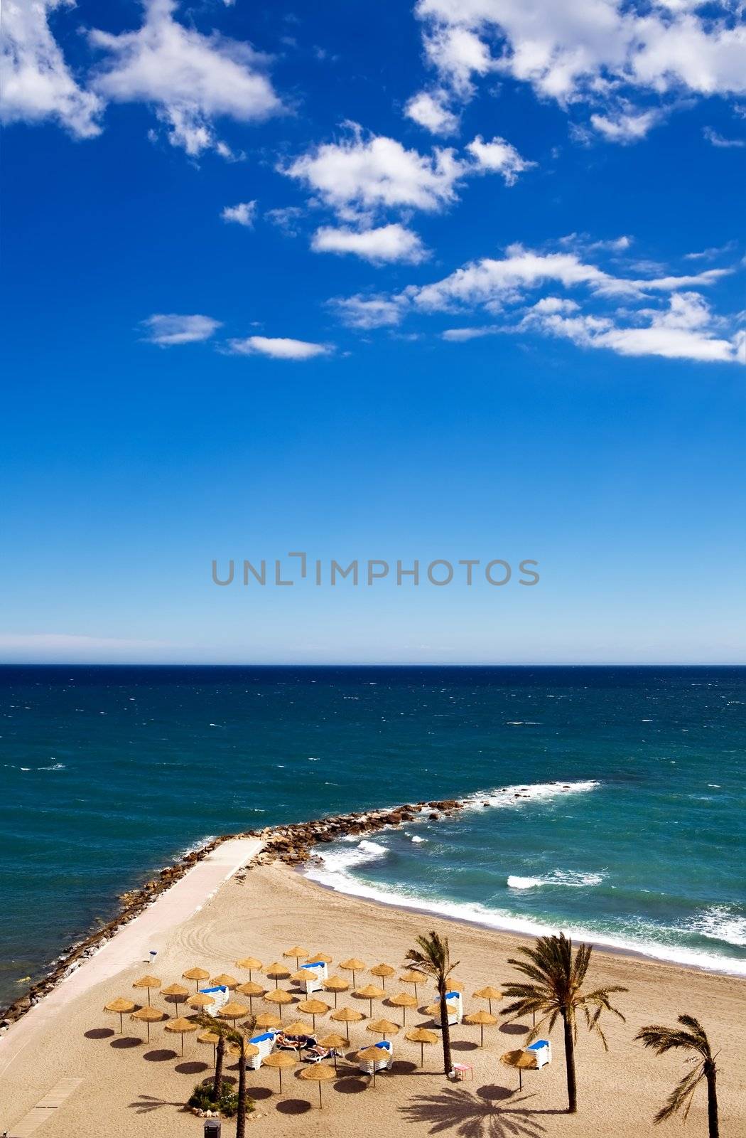 View of Costa Del Sol beach, Spain 