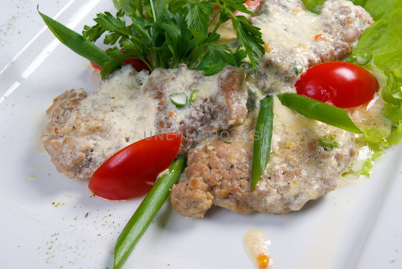 Italian kitchen.meat with vegetable