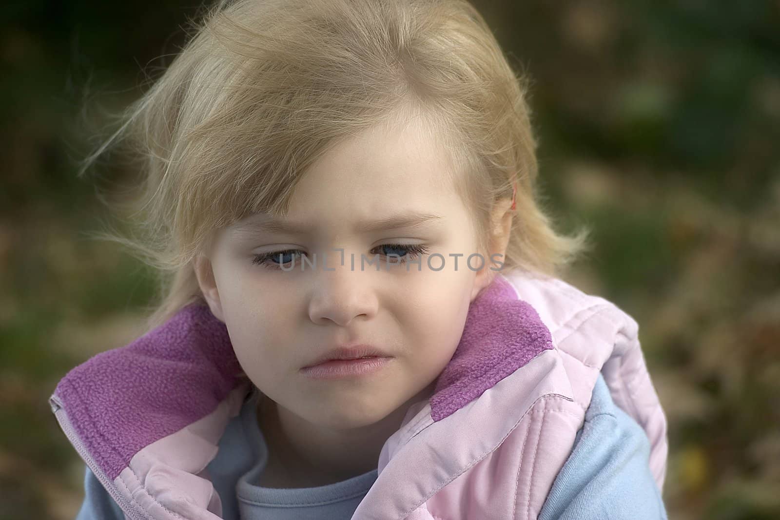 Portrait of girls in the open air on the blur background