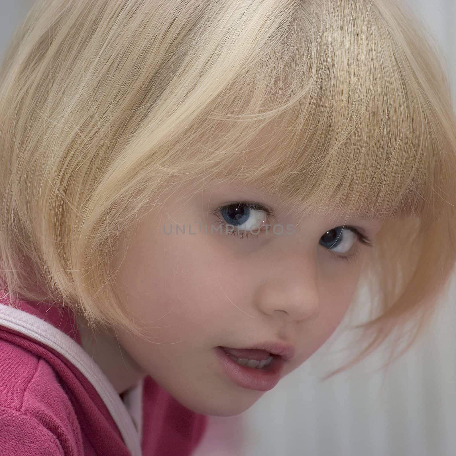 Portrait of girls in the open air on the blur background