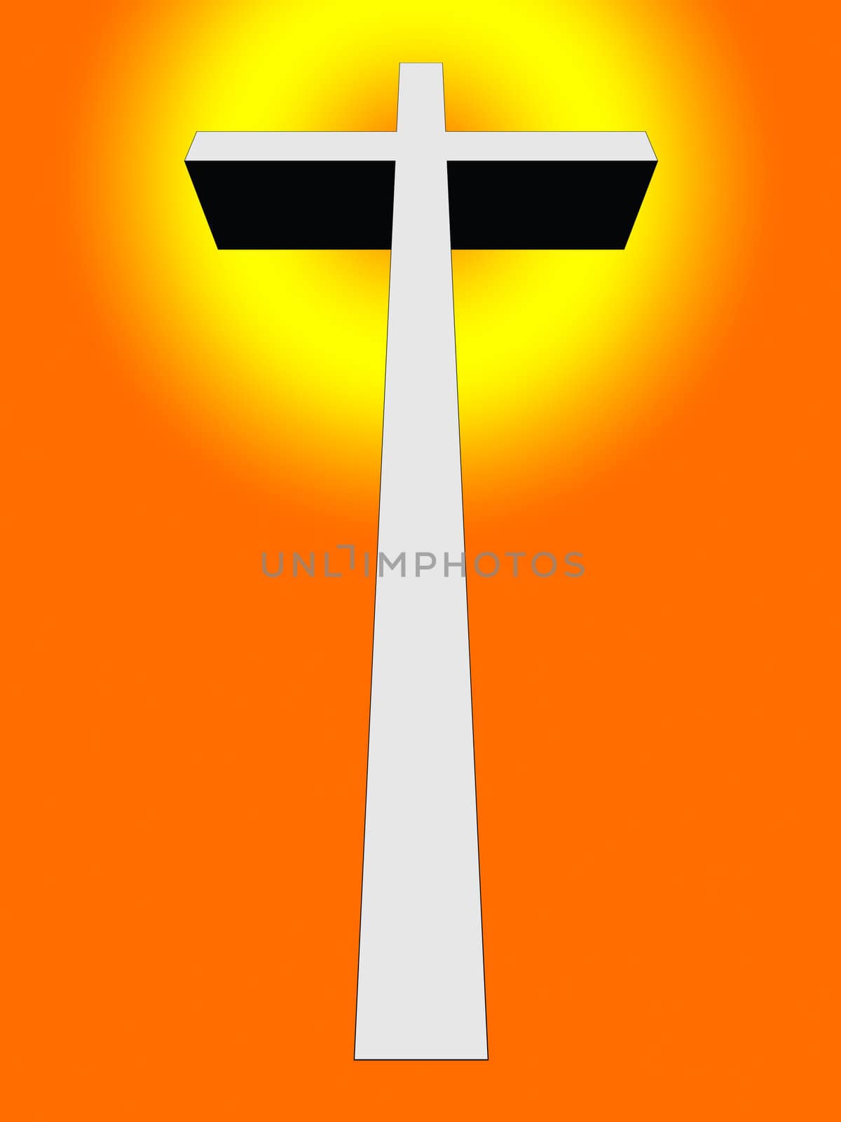 Illustrated version of the cross of Jesus.