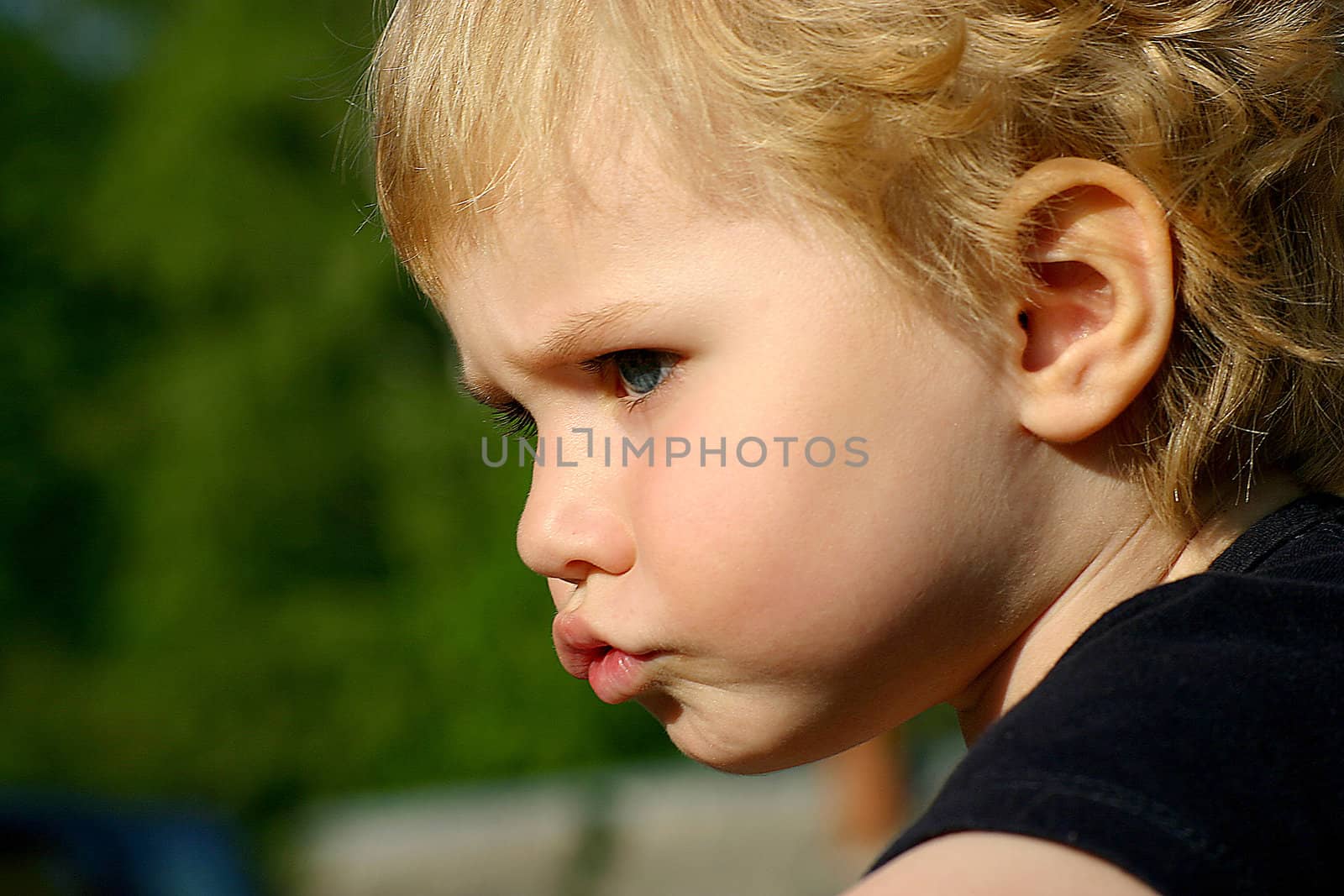 Portrait of girls in the open air on the blur background