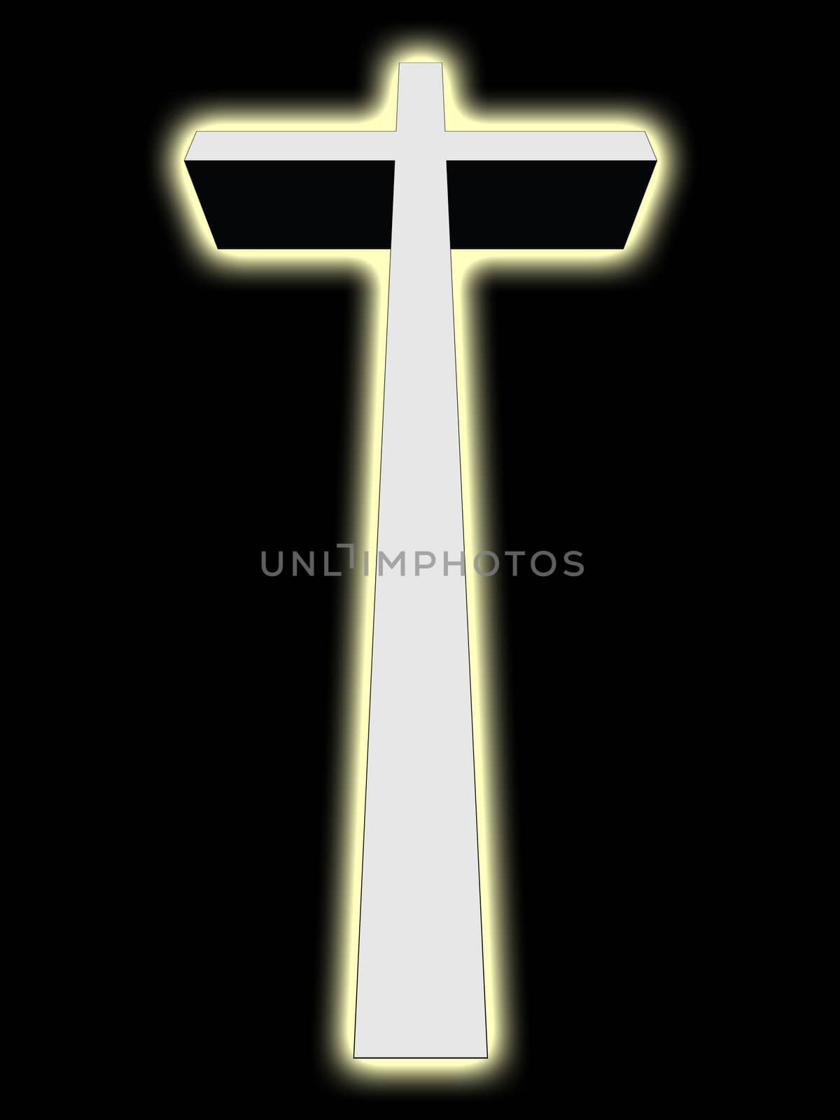 Illustrated version of the cross of Jesus.