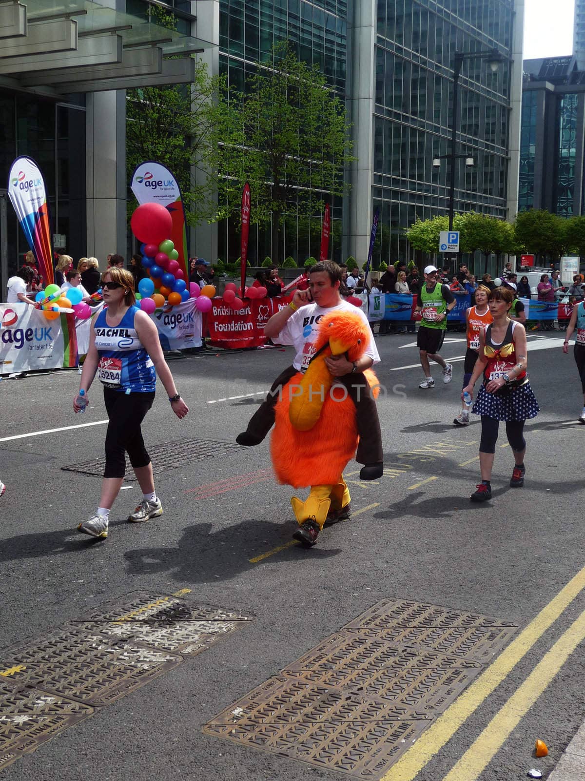 LONDON - APRIL 25: Fun Runners at the 2010 London Marathon April 25th, 2010 in London, England