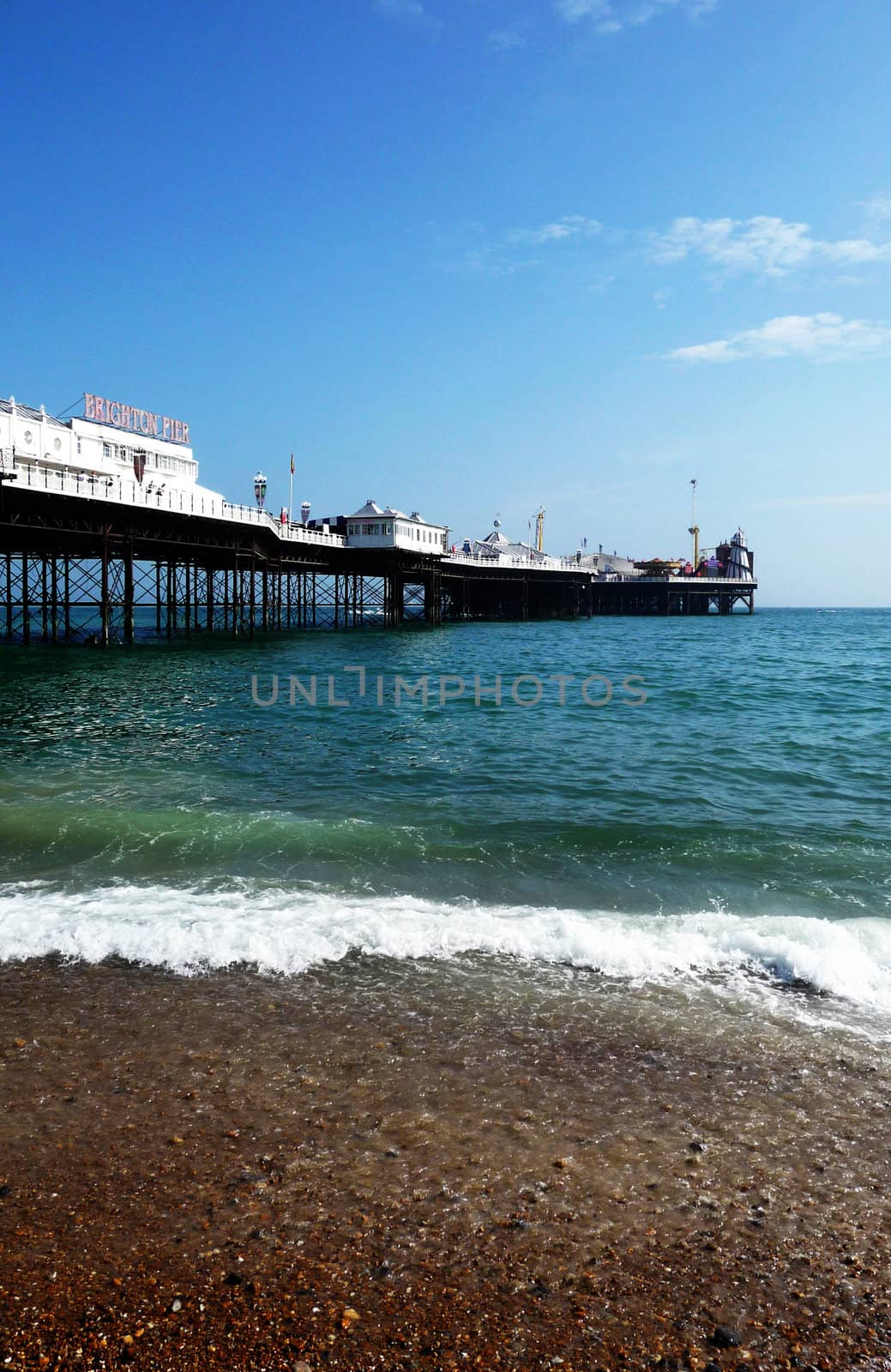 A view of Brighton Pier in Brighton. 