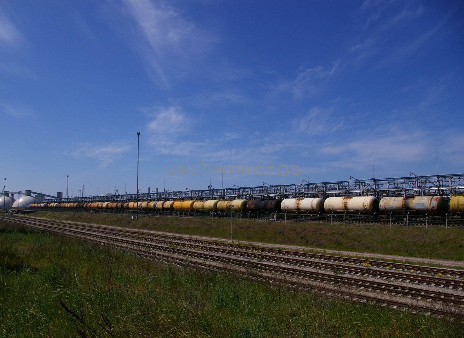 Railway and oil  by Dven
