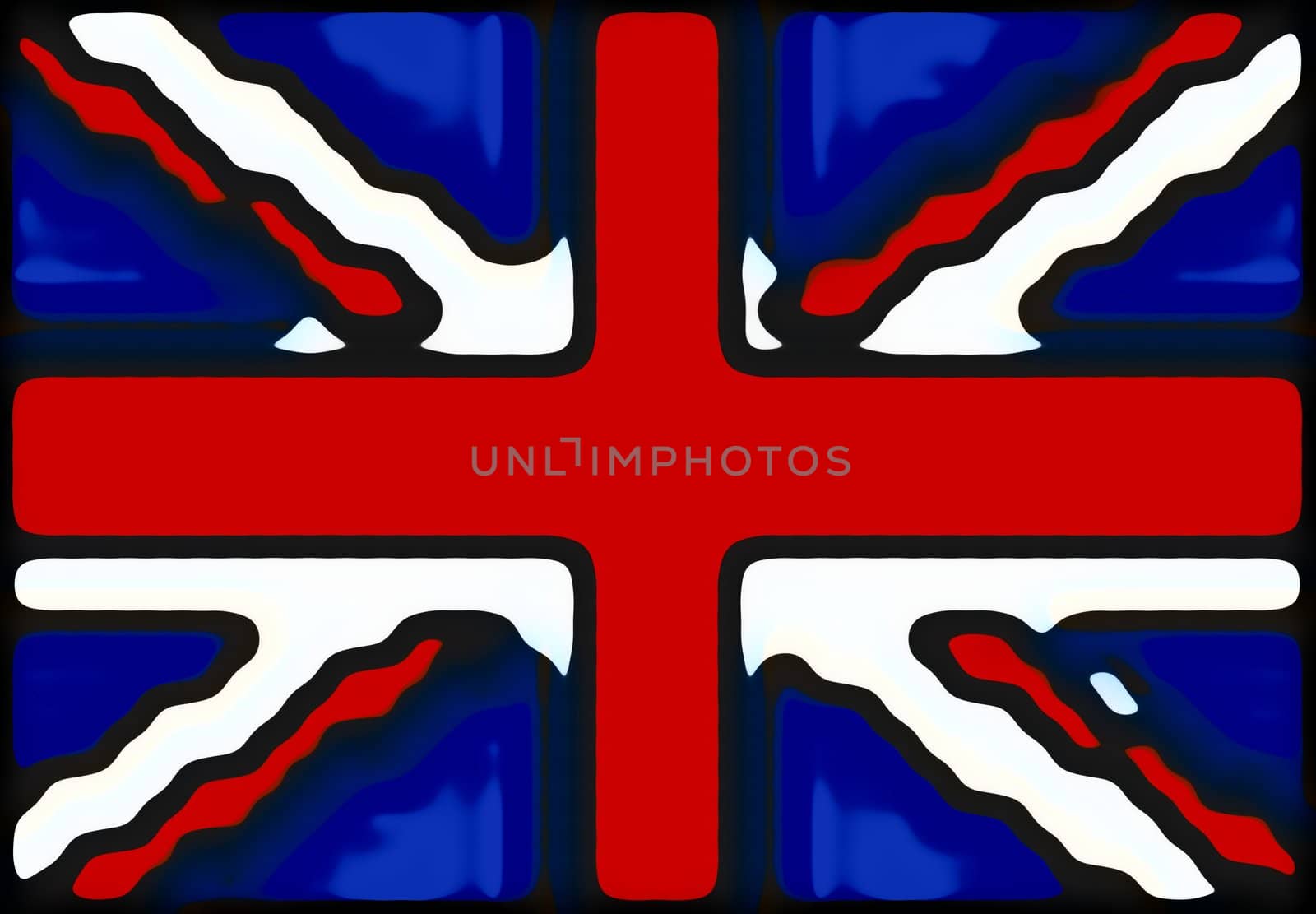 Illustrated Abstract UK Flag
