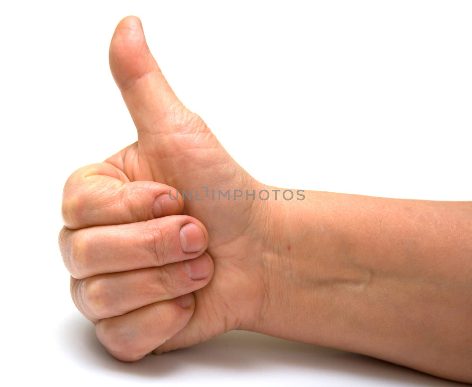 female hand on a white background. Isolation