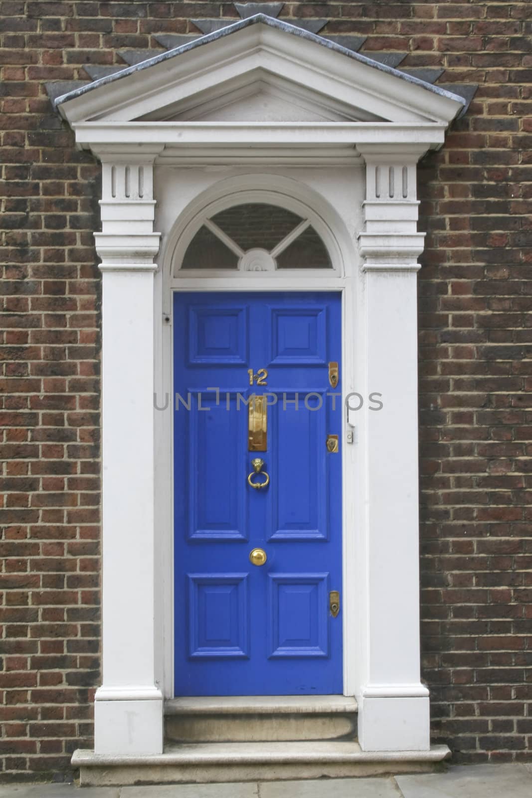 A blue door in London.