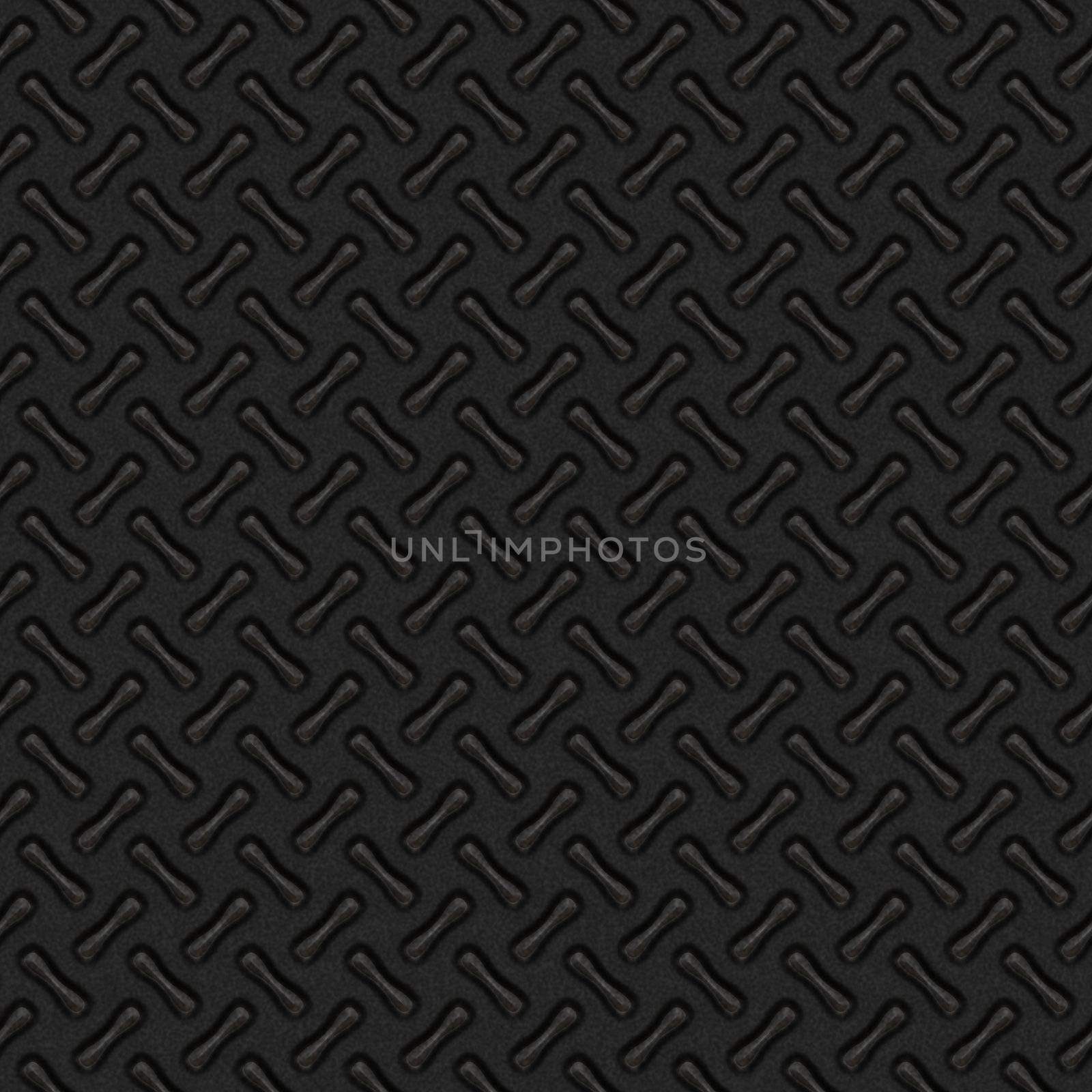 A dark black diamond plate zig zag pattern that tiles seamlessly in any direction.