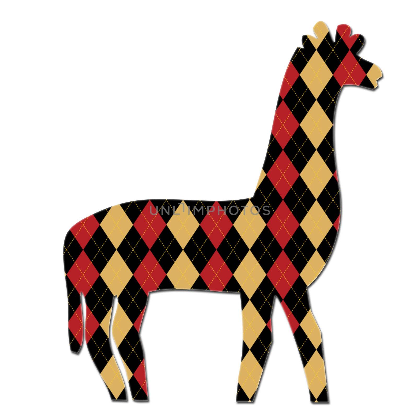 cute argyle lama great for fachion ads