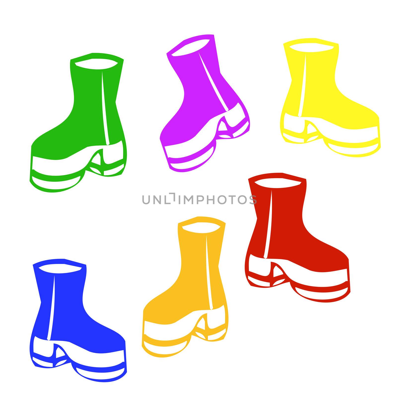 pride rainbow boots