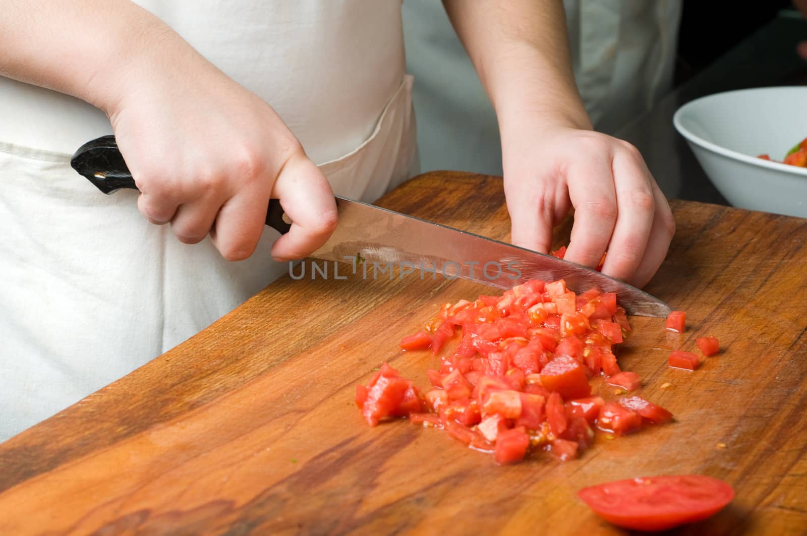 chopping the tomato by starush