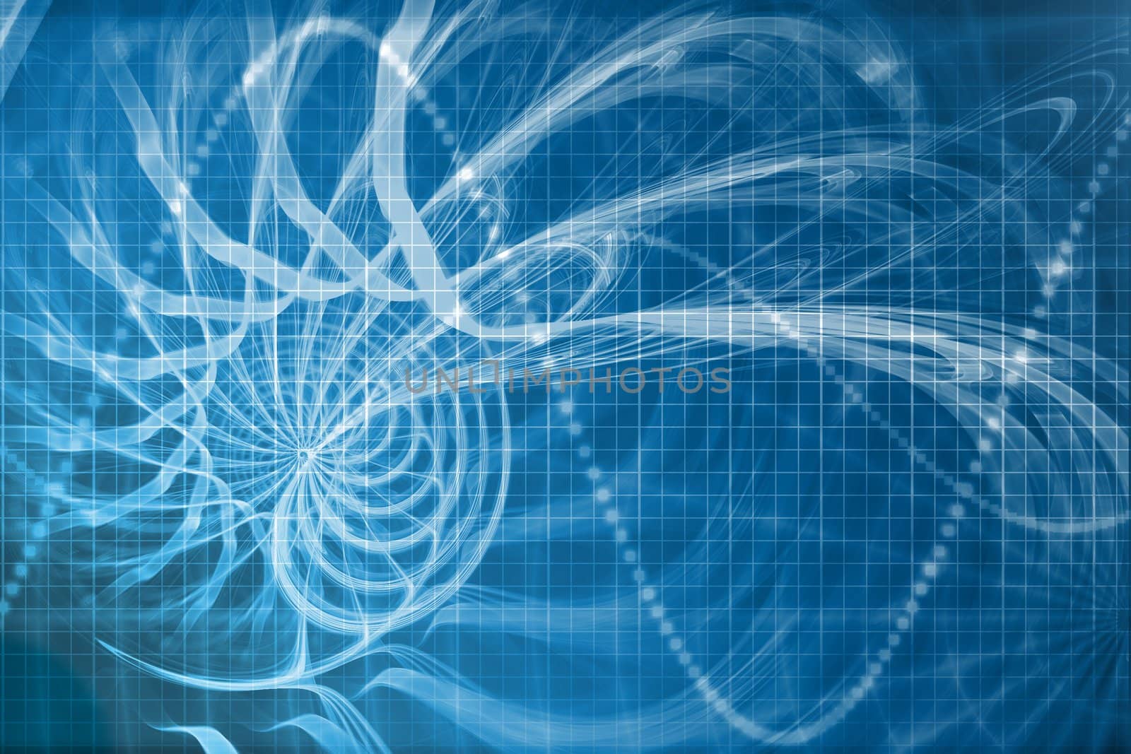 Alien Portal Abstract Background With Futuristic Data Grid