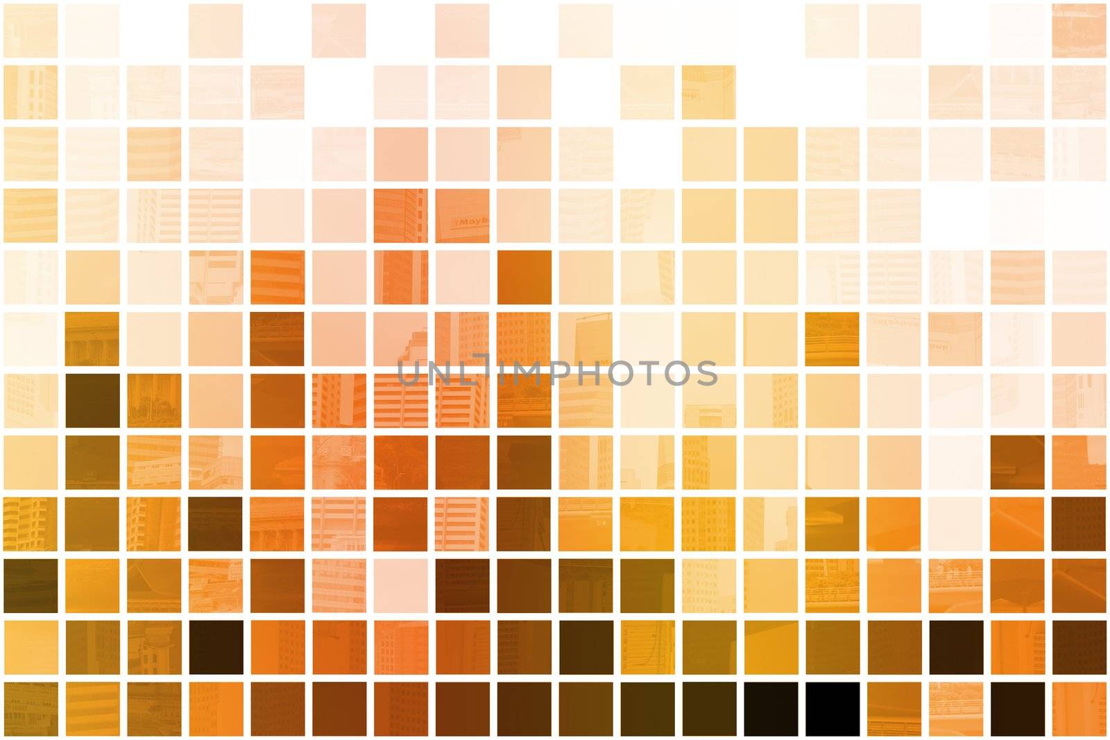 Orange Cubic Professional Abstract Background in Clean Squares