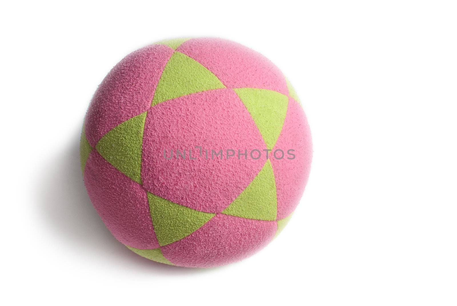 Red ball with ornament isolated on white background