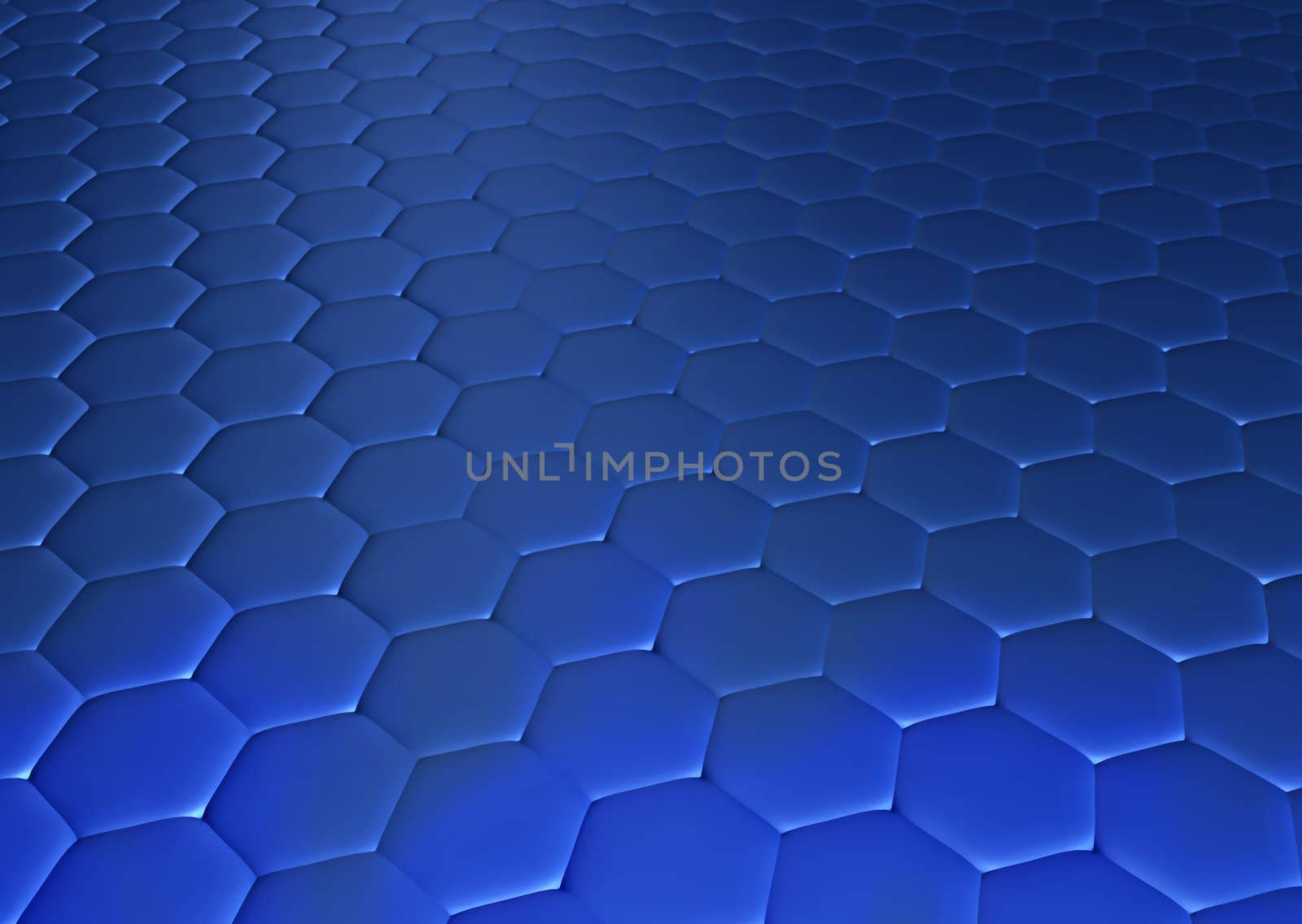 Abstract blue hexagonal background