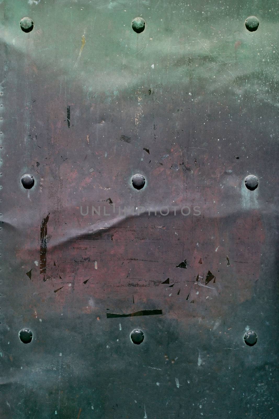 Corroding metal industrial door.