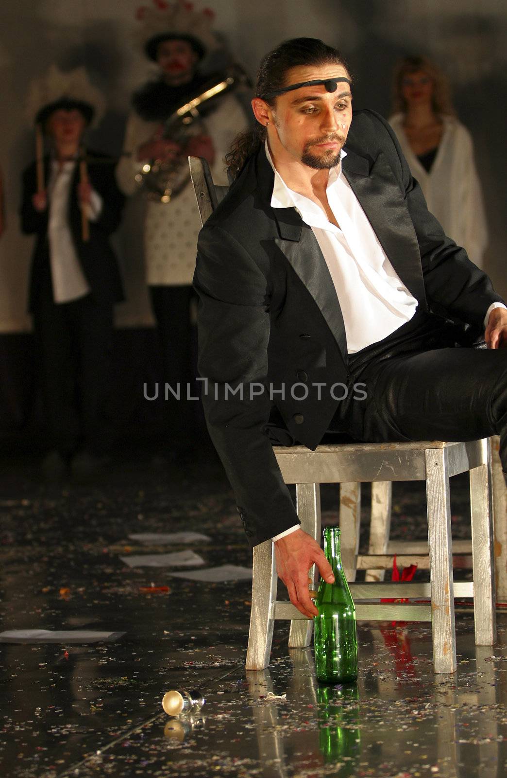 Stage from performance "Dream in summer night". Russian actor Dmitry Bozin