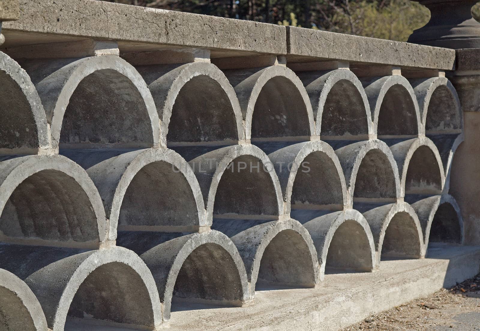 decorative arched concrete blocks
