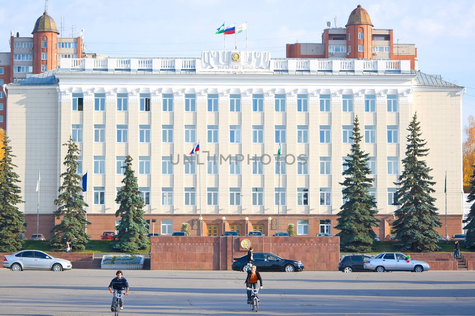 City council building in city Ufa, Bashkortostan