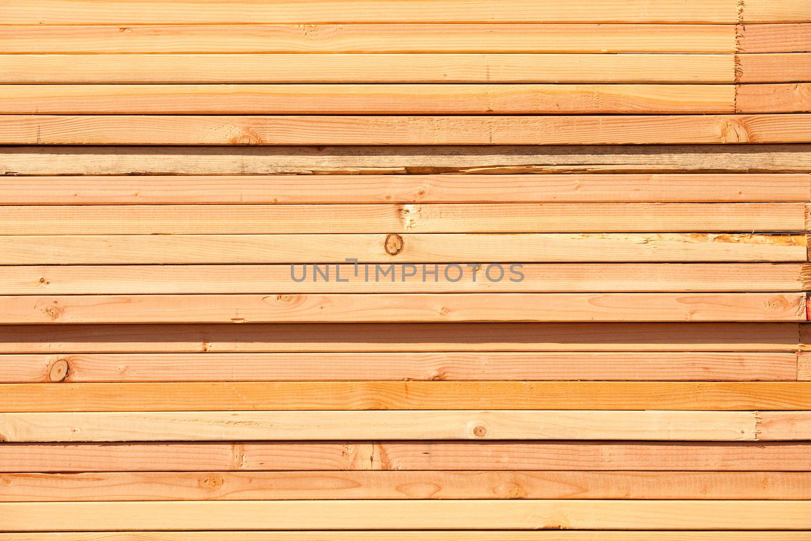 Stack of Building Lumber at Construction Site.
